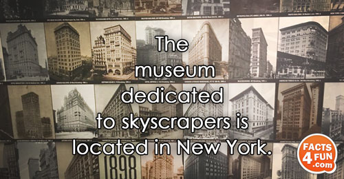 The museum dedicated to skyscrapers is located in New York.