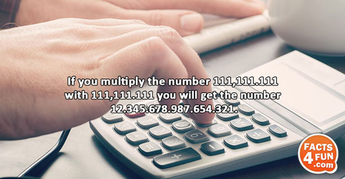 If you multiply the number 111,111.111 with 111,111.111 you will get the number 12.345.678.987.654.321.