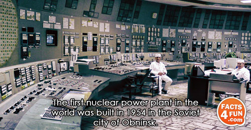 The first nuclear power plant in the world was built in 1954 in the Soviet city