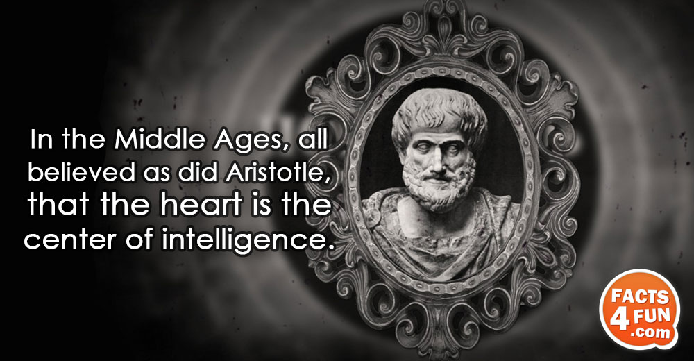 
In the Middle Ages, all believed as did Aristotle, that the heart is the center of